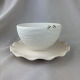 9ct Yellow Gold Blue Sapphire Triangle Stud Earrings