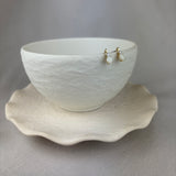 9ct Yellow Gold Opal Diamond Twist Top Stud Earrings