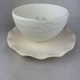 9ct White Gold Diamond Petite Heart Stud Earrings