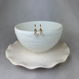 18ct Yellow Gold Diamond Quatrefoil Charm Hoop Earrings 0.13ct