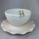 18ct Yellow Gold Diamond Quatrefoil Charm Hoop Earrings 0.13ct