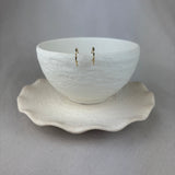 9ct Yellow Gold Tri- Bead Hoop Earrings