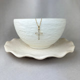9ct Yellow Gold Diamond Illusion Cross Pendant