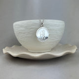 St Christopher Sterling Silver Plain Round Pendant 25mm