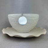 St Christopher Sterling Silver Plain Round Pendant 25mm
