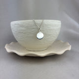 St Christopher Sterling Silver Beaded Edge Round Pendant 13mm