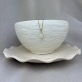 9ct Yellow Gold Opal Diamond Twist Top Pendant