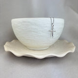 9ct White Gold Diamond Gothic Cross Pendant