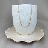 9ct Yellow Gold Bar and Chain Station Necklace