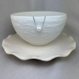 9ct White Gold River Pearl Single Slider Necklace 7mm