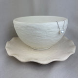 9ct White Gold River Pearl Single Slider Necklace 7mm