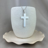 Sterling Silver Plain Solid Cross Pendant 39x22mm