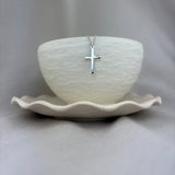 Sterling Silver Plain Solid Cross Pendant 19x12mm