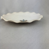 9ct Yellow Gold Aquamarine Diamond Scalloped Shoulder Ring