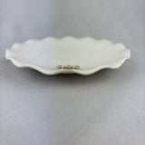 Vintage Design 9ct Yellow Gold Diamond Marquise Beaded Band Ring 0.08ct