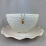 9ct Yellow Gold Citrine Oval Bezel Set Pendant