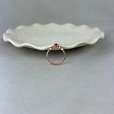 18ct Rose Gold Cognac Diamond Solitaire Sparkle Shoulder Ring 0.75ct