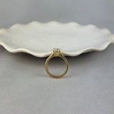 18ct Yellow Gold Diamond Solitaire Elongated Cushion Shape Ring 2.00ct