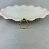18ct Gold Purple Sapphire Diamond Round Brilliant Cut Scatter Shoulder Ring 0.28ct