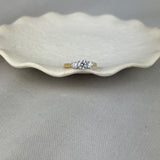 18ct Gold Platinum Diamond Round Brilliant Cut Trilogy Ring 1.09ct