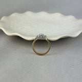 18ct Gold Platinum Diamond Round Brilliant Cut Trilogy Ring 1.09ct