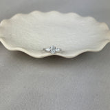 Platinum Diamond Trilogy Pear Shape Ring 1.06ct