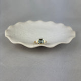 18ct Yellow Gold Green Amethyst Diamond Octagonal Ring