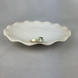 18ct Yellow Gold Green Amethyst Diamond Octagonal Ring