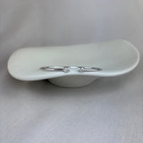 9ct White Gold Diamond Pear Shape Open Bangle 0.19ct