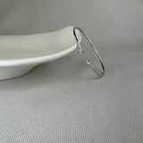 9ct White Gold Diamond Pear Shape Open Bangle 0.19ct