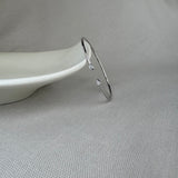 9ct White Gold Diamond Pear Shape Open Bangle 0.19ct