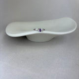9ct White Gold Amethyst Diamond Petite Trilogy Ring