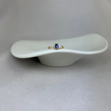 9ct Yellow Gold Tanzanite Diamond Octagonal Trilogy Ring