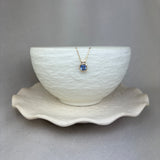 9ct Yellow Gold Tanzanite Diamond Octagonal Necklace