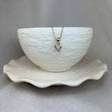 9ct Yellow Gold Diamond Trio Heart Pendant 0.25ct