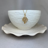 14ct Yellow Gold Organic Openwork Tree of Life Pendant SALE