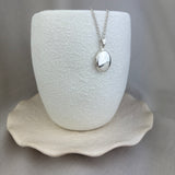 Sterling Silver Plain Rounded Oval Locket 23x12mm