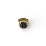 Stolen Girlfriends Club Claw Ring Onyx Gold Plated