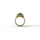 Stolen Girlfriends Club Claw Ring Onyx Gold Plated