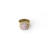 Stolen Girlfriends Club Claw Ring Rose Quartz Gold Plated