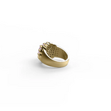 Stolen Girlfriends Club Claw Ring Rose Quartz Gold Plated