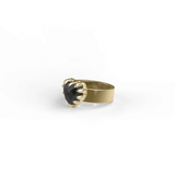 Stolen Girlfriends Club Love Claw Ring Onyx Gold Plated