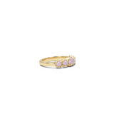 Stolen Girlfriends Club Halo Cluster Ring Pink Bello Opal Gold Plated