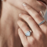 Stolen Girlfriends Club Halo Cluster Ring Moonstone