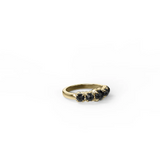 Stolen Girlfriends Club Halo Cluster Ring Onyx Gold Plated
