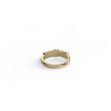 Stolen Girlfriends Club Halo Cluster Ring Rose Quartz Gold Plated