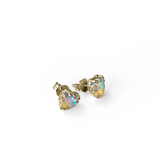 Stolen Girlfriends Club Love Claw Stud Earrings Bello Opal Gold Plated