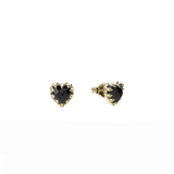 Stolen Girlfriends Club Love Claw Stud Earrings Onyx Gold Plated