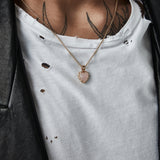 Stolen Girlfriends Club Love Claw Necklace Rose Quartz Gold Plated