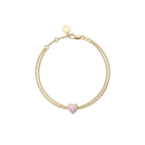 Stolen Girlfriends Club Love Claw Bracelet Pink Bello Opal Gold Plated
